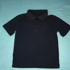 Polo shirt unknown brand school uniform navy blue short sleeve boys size M / 8